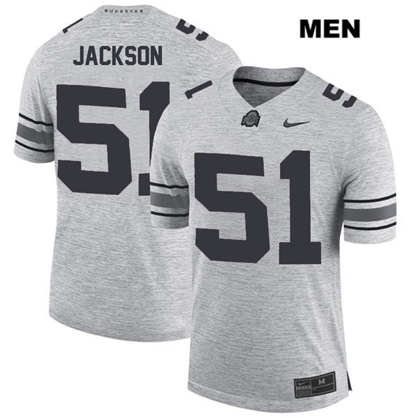 Ohio State Buckeyes Men's Antwuan Jackson #51 Gray Authentic Nike College NCAA Stitched Football Jersey FM19V80IW